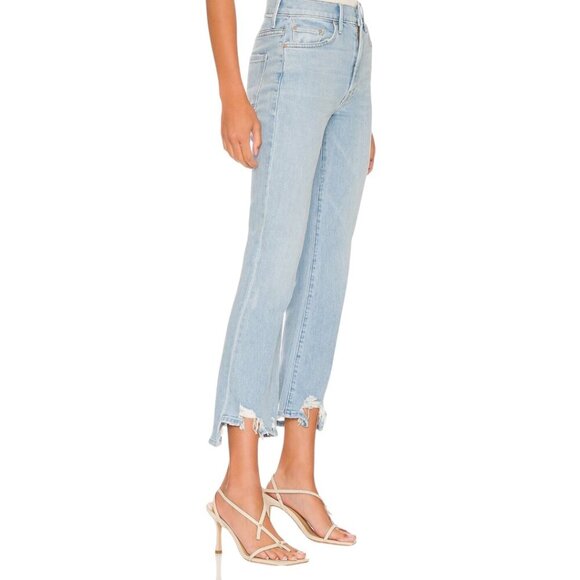 Mother The Insider Crop Stew Chew Jeans Size 26 In Mentally Elsewhere Distressed - Picture 5 of 15